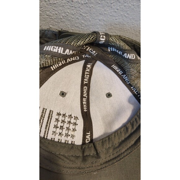 HIGHLAND TACTICAL USA FLAG ADJUSTABLE SNAPBACK TRUCKER/MESH HAT/CAP OLIVE - Picture 16 of 16
